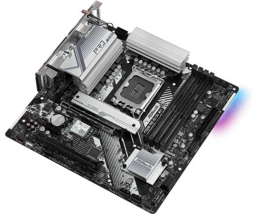 Материнская плата ASRock B760M PRO RS/D4 WIFI LGA1700 4xDDR4 4xSATA RAID 2xM.2 HDMI DP mATX