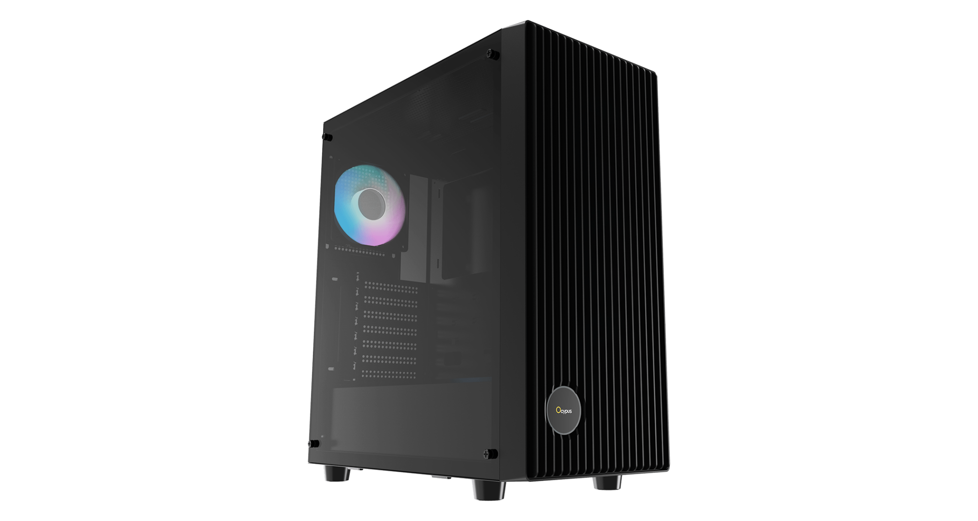 Корпус Ocypus Gamma C70 BK ARGB ATX/mATX/ITX 2xUSB Черный Gamma-C70-BKG400XX-GL