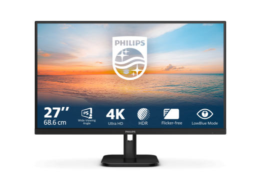 Монитор 27" PHILIPS 27E1N1800A/00/01 IPS 3840x2160 60Hz 4мс 350кд/м 1000:1 2xHDMI 1xDP Черный
