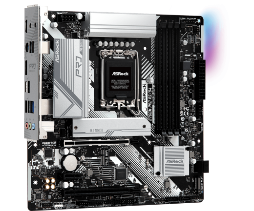 Материнская плата ASRock B760M PRO RS/D4 LGA1700 4xDDR4 4xSATA RAID 2xM.2 HDMI DP mATX