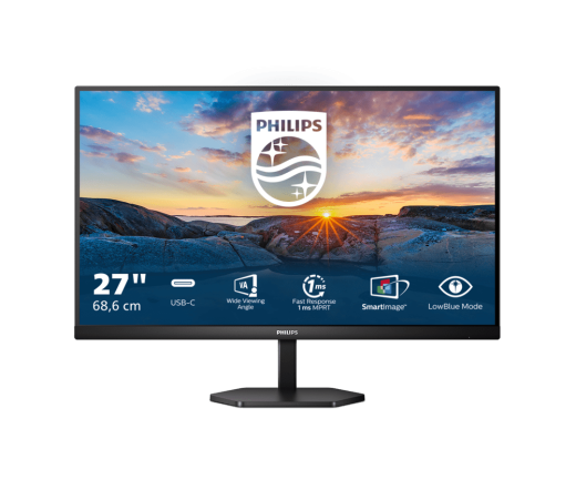 Монитор 27" PHILIPS 27E1N3300A/00 IPS 1920x1080 75Hz 1мс 300кдм 1000:1 HDMI USB-C 3.2 Черный