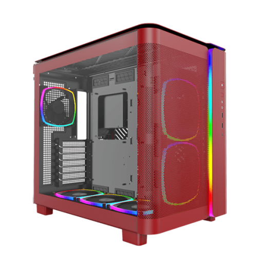 Корпус Montech KING 95 PRO (Red) ATX/Micro-ATX/Mini-ITX 2xUSB3.0 1xType-C 1xAudio 1xMic Красный