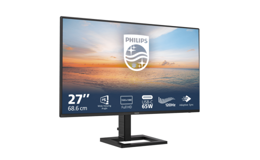 Монитор 27" PHILIPS 27E1N1300AE/01 IPS 1920x1080 100Hz 1мс 250кд/м 1300:1 1xHDMI 1xUSB-C 2x2W Black