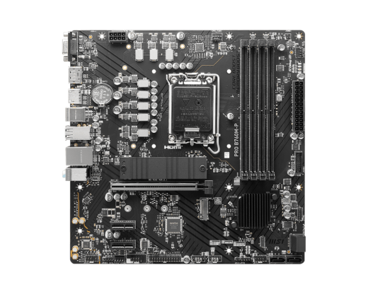 Материнская плата MSI PRO B760M-P LGA1700 4xDDR5 4xSATA3 RAID 2xM.2 HDMI DP mATX