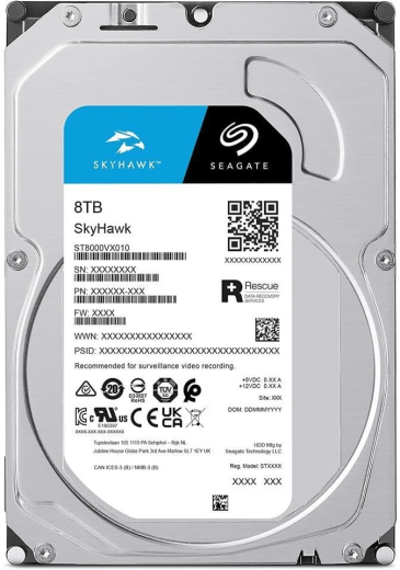 Жесткий диск для видеонаблюдения  8Tb Seagate SkyHawk Surveillance SATA3 3.5" ST8000VX010
