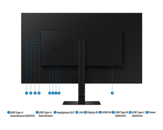 Монитор 37" SAMSUNG LS37D802UAIXCI VA UHD 3840x2160 60Hz 5мс 350кд/м2 HDMI DP USB-C Черный