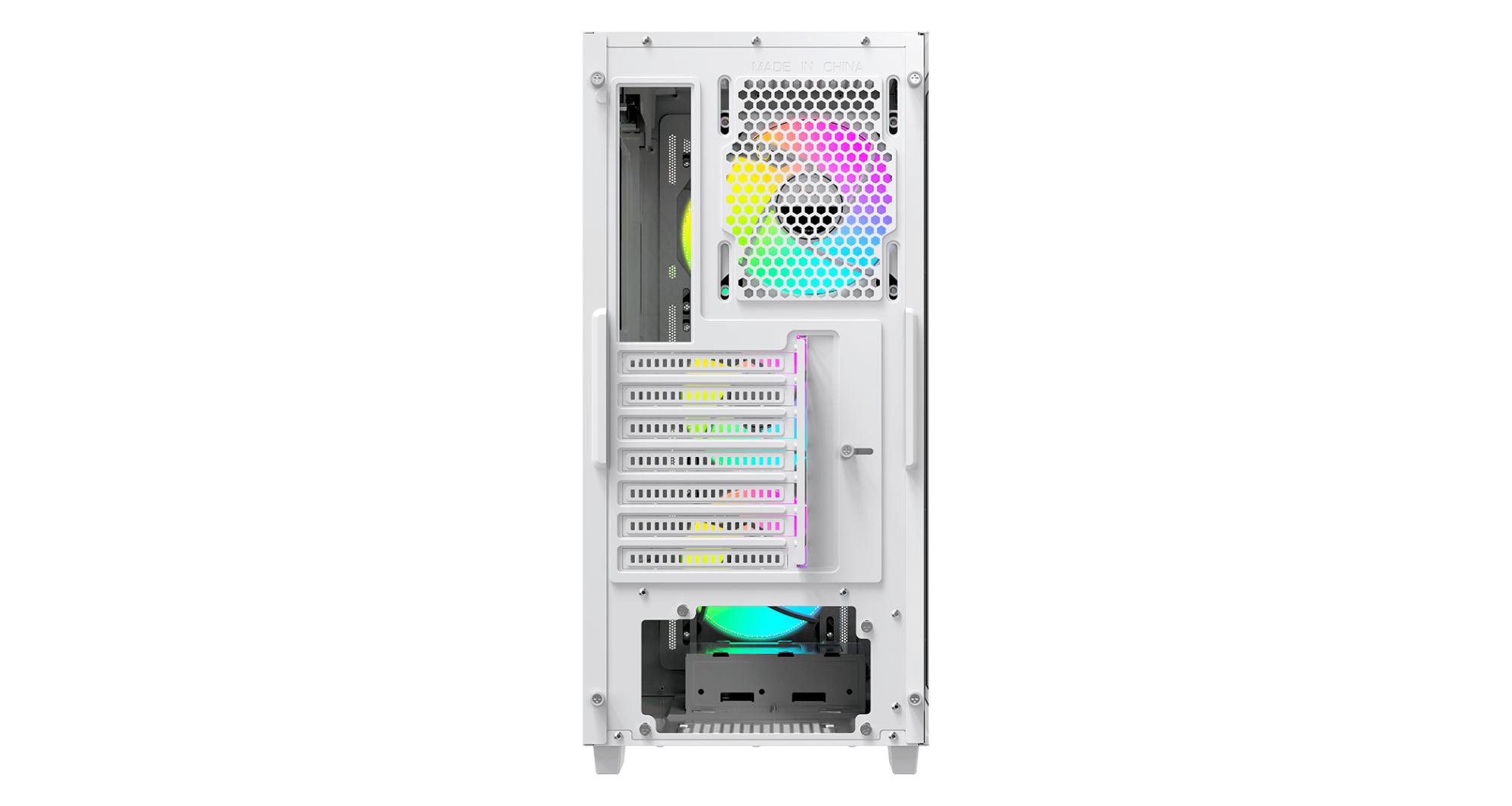 Корпус Ocypus Gamma C60 WH ARGB ATX/mATX/ITX 3xUSB Белый Gamma-C60-WHG400XX-GL