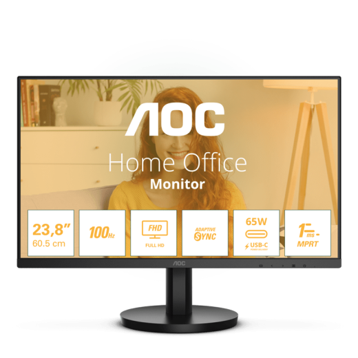 Монитор 23,8" AOC 24B3CA2/01 IPS 1920x1080 100Hz 1мс 250кд/м 1300:1 1xHDMI 1xUSB-C 2x2W Black