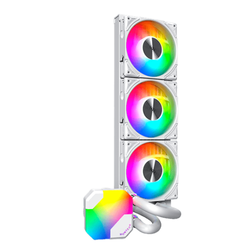 Водяное охлаждение для CPU Montech HyperFlow ARGB 360 (W) TDP 320W 3x120 115x-1851/AM3-AM5 White