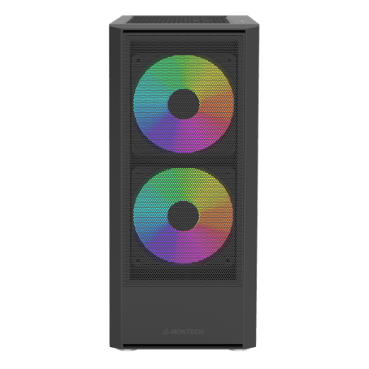 Корпус Montech X2 PLUS (B) ATX/Micro-ATX/Mini-ITX 1xUSB3.0 1xUSB2.0 1xType-C 1xAudio Черный