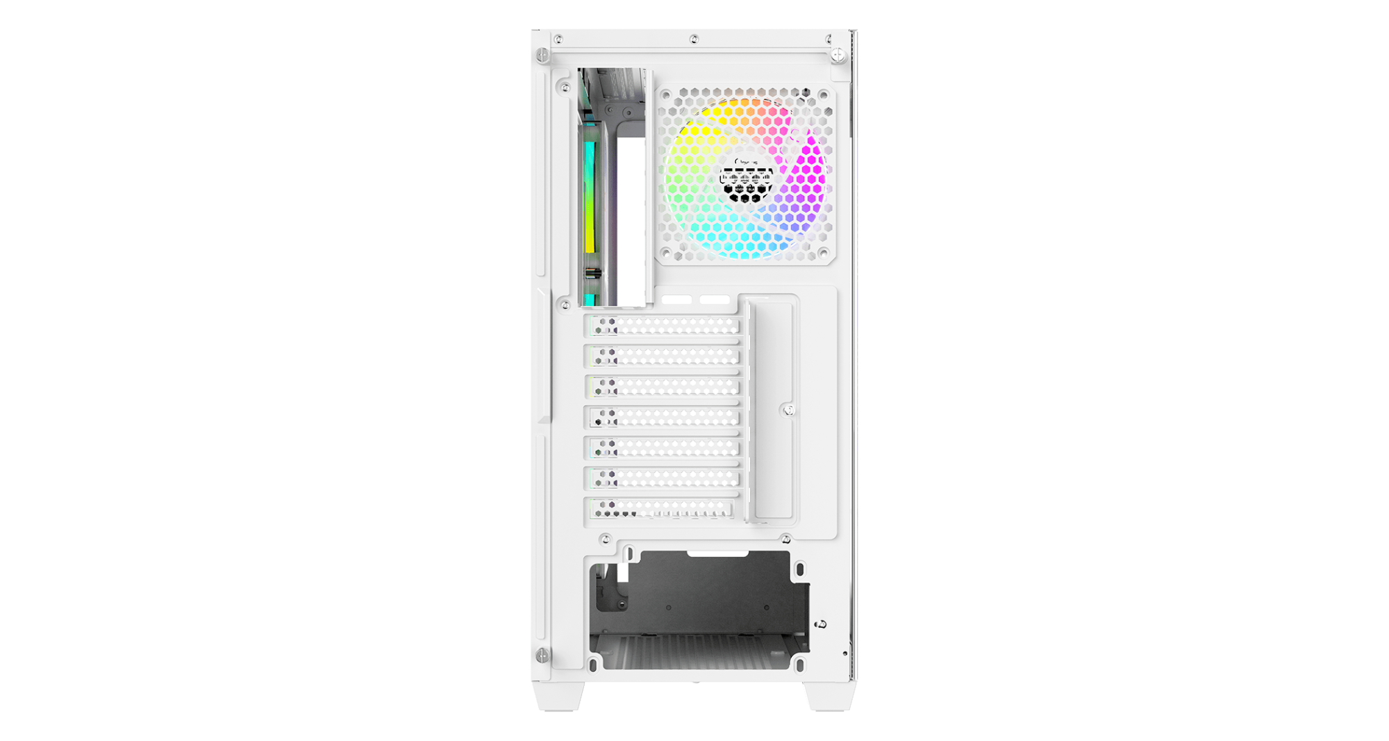 Корпус Ocypus Gamma C72 WH ARGB ATX/mATX/ITX 3xUSB Белый Gamma-C72-WHD400XX-GL