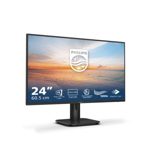 Монитор 23,8" PHILIPS 24E1N1100A/01 IPS 1920x1080 120Hz 1мс 300кд/м 1300:1 1xHDMI 1xVGA 2x2W Черный