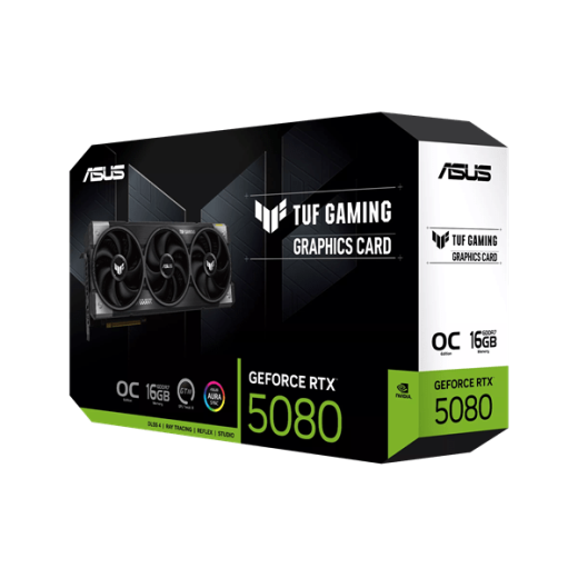 Видеокарта ASUS GeForce RTX5080 16GB, TUF GAMING GDDR7 OC 256bit 2HDMI 3DP TUF-RTX5080-O16G-GAMING