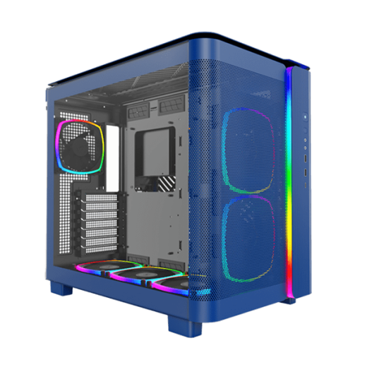 Корпус Montech KING 95 PRO (Prussian blue) ATX/Micro-ATX/Mini-ITX 2xUSB3.0 1xType-C 1xAudio Синий