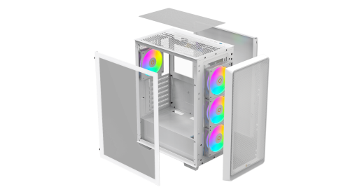 Корпус Ocypus Gamma C60 WH ARGB ATX/mATX/ITX 3xUSB Белый Gamma-C60-WHG400XX-GL