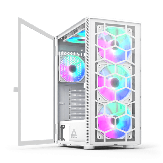 Корпус Montech X3 GLASS (W) ATX/Micro-ATX/Mini-ITX 1xUSB3.0 2xUSB2.0 1xAudio 1xMic Белый