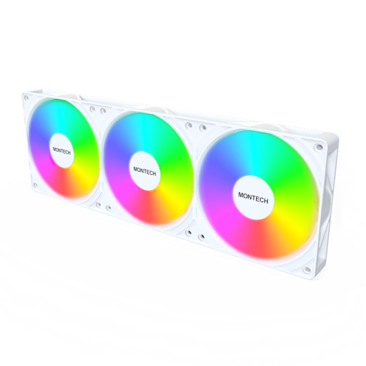Водяное охлаждение для CPU Montech PureFlow ARGB 360 (W) TDP 320W 3x120 115x-1851/AM4/AM5 White