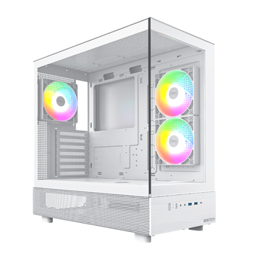 Корпус Montech XR (W) ATX/Micro-ATX/Mini-ITX 2xUSB3.0 1xType-C 1xAudio 1xMic Белый