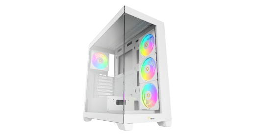 Корпус Ocypus Gamma C72 WH ARGB ATX/mATX/ITX 3xUSB Белый Gamma-C72-WHD400XX-GL