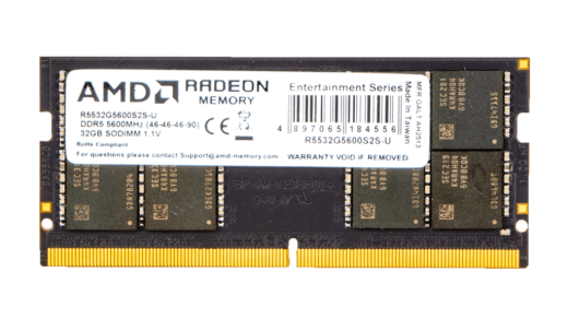 Оперативная память для ноутбука 16GB DDR5 4800MHz AMD Radeon R5 SO-DIMM CL40 1.1V R5516G4800S2S-U