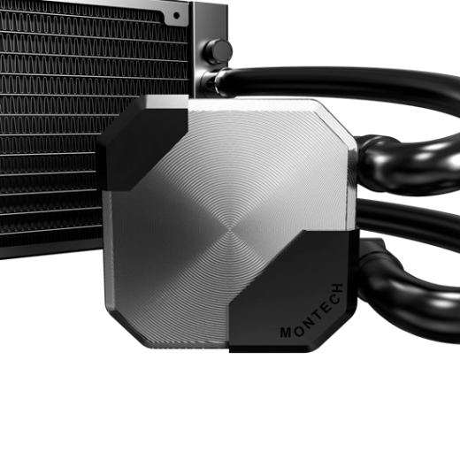 Водяное охлаждение для CPU Montech HyperFlow Silent 360 (B) TDP 350W 3x120 115x-1851/AM3-AM5 Black