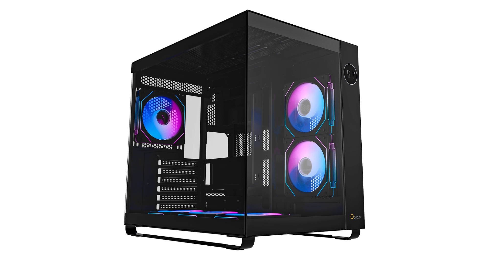 Корпус Ocypus Iota C70 BK ARGB ATX/mATX/mITX 2xUSB, Type-C, Черный, Iota-C70-BKD600XX-GL