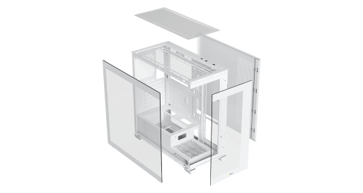 Корпус Ocypus Gamma C72 WH ARGB ATX/mATX/ITX 3xUSB Белый Gamma-C72-WHD400XX-GL