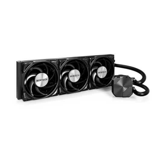 Водяное охлаждение для CPU Montech HyperFlow Silent 360 (B) TDP 350W 3x120 115x-1851/AM3-AM5 Black