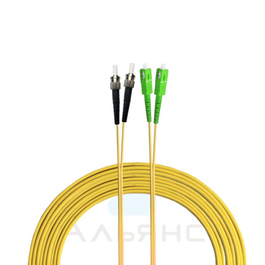 Патчкорд SC/APC-ST/UPC SM Duplex 2,0mm (9/125) - 1 м