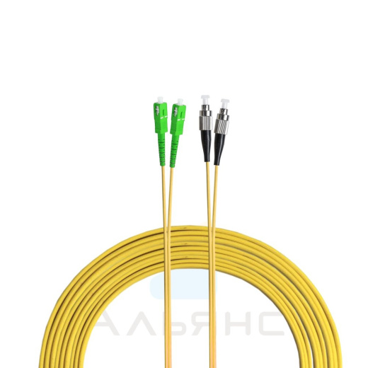 Патчкорд FC/UPC-SC/APC  2мм SM 9/125 Duplex - 1 м