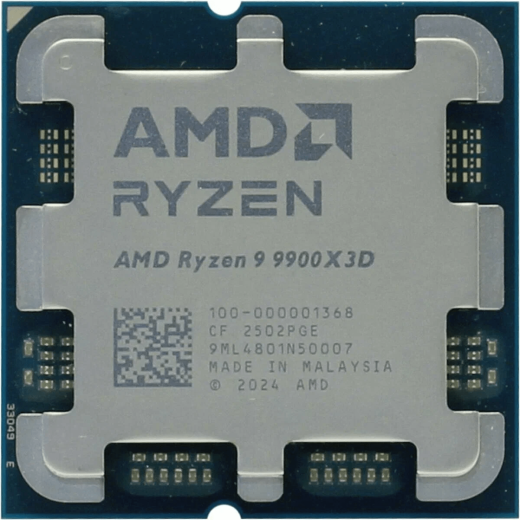 Процессор AMD Ryzen 9 9900X3D 4,4Гц (5,5ГГц Turbo) 12C/24T 128MB L3 120W AM5 OEM 100-000001368