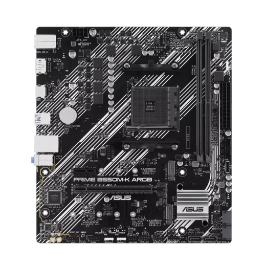 Материнская плата ASUS PRIME B550M-K ARGB AM4 2xDDR4 4xSATA3 RAID 2xM.2 HDMI DP mATX 1 Type-C