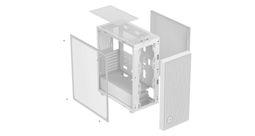 Корпус Ocypus Gamma C70 WH ARGB ATX/mATX/ITX 2xUSB Белый Gamma-C70-WHG400XX-GL