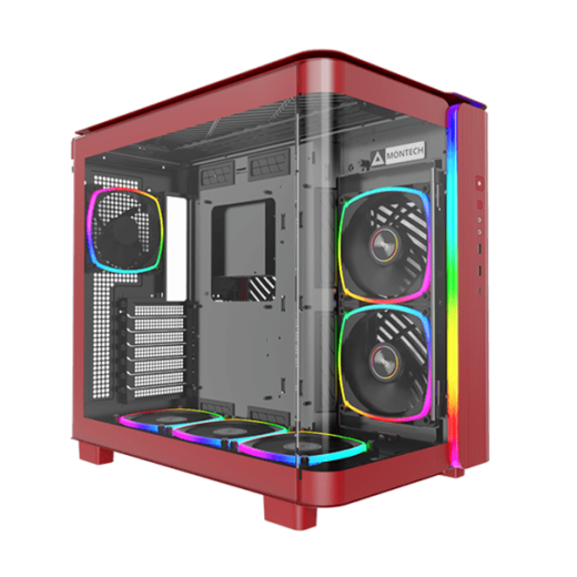 Корпус Montech KING 95 PRO (Red) ATX/Micro-ATX/Mini-ITX 2xUSB3.0 1xType-C 1xAudio 1xMic Красный