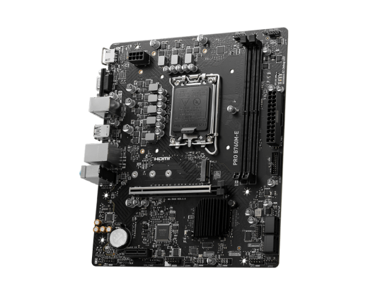 Материнская плата MSI PRO B760M-E LGA1700 2xDDR5 4xSATA3 M.2 VGA HDMI mATX