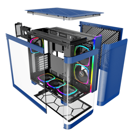 Корпус Montech KING 95 PRO (Prussian blue) ATX/Micro-ATX/Mini-ITX 2xUSB3.0 1xType-C 1xAudio Синий