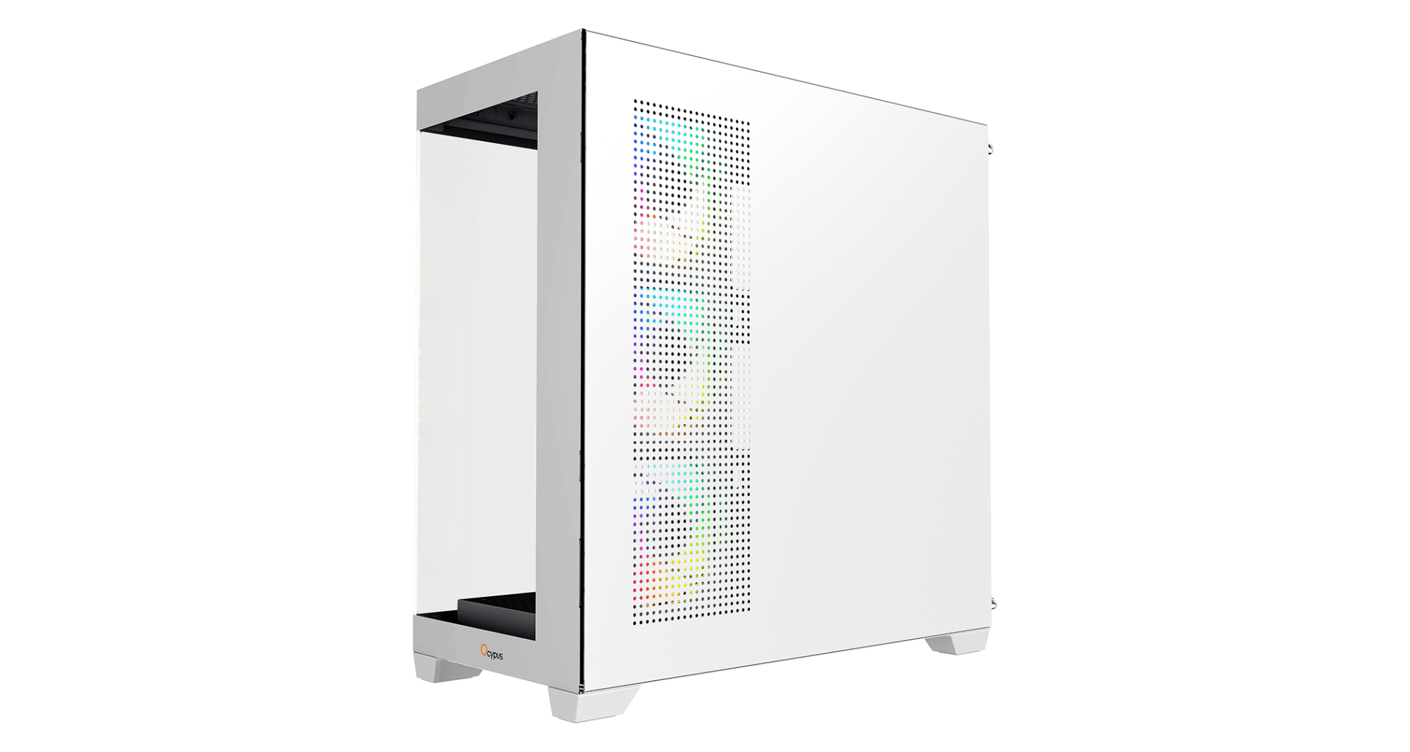 Корпус Ocypus Gamma C72 WH ARGB ATX/mATX/ITX 3xUSB Белый Gamma-C72-WHD400XX-GL