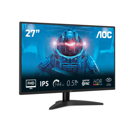 Монитор 27" AOC 27B36X IPS 1920x1080 144Hz 0.5ms 300cd/m2 1500:1 1xHDMI 1xDP 1xAudioOut Черный