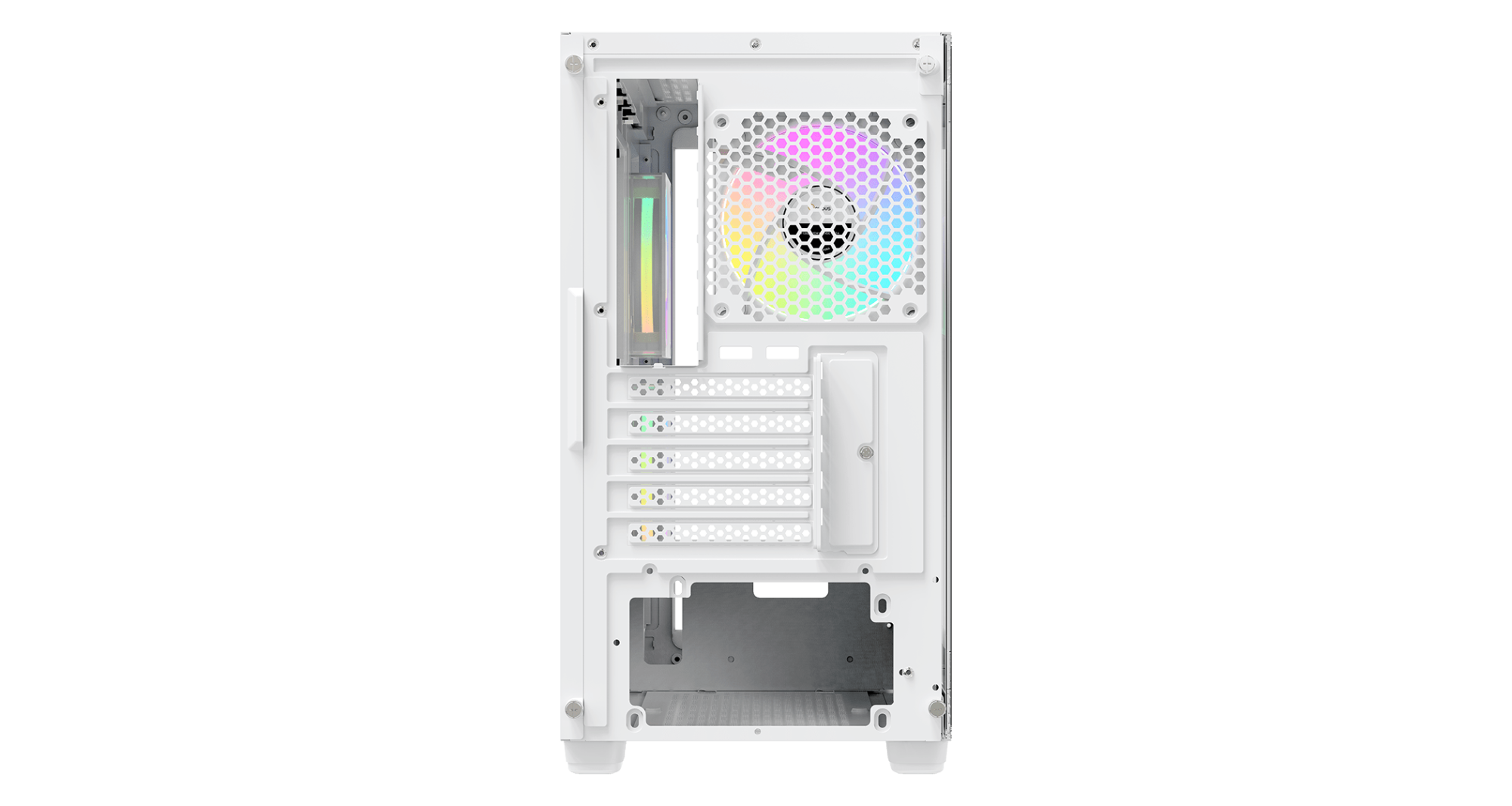 Корпус Ocypus Gamma C52 WH ARGB mATX/ITX 3xUSB Белый Gamma-C52-WHD300XX-GL