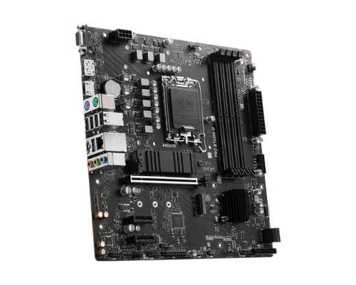 Материнская плата MSI PRO B760M-P LGA1700 4xDDR5 4xSATA3 RAID 2xM.2 HDMI DP mATX