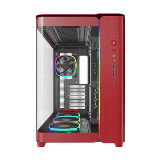 Корпус Montech KING 95 PRO (Red) ATX/Micro-ATX/Mini-ITX 2xUSB3.0 1xType-C 1xAudio 1xMic Красный