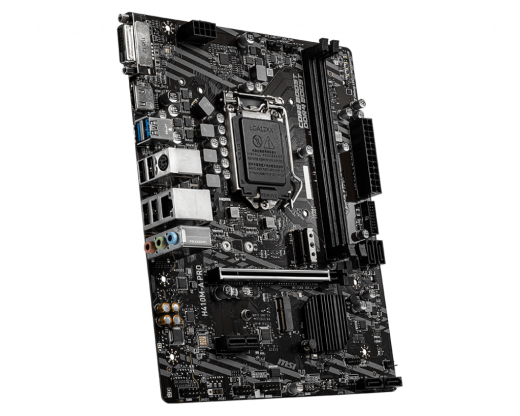 Материнская плата MSI H410M-A PRO LGA1200 iH410 2xDDR4 4xSATA3 2xM.2 DVI HDMI mATX