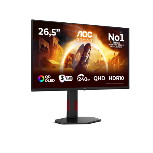 Монитор Игровой 27" AOC Q27G4ZDR QD-OLED 2560x1440 240Hz 0.03ms 400cd/m2 1,5M:1 2xHDMI 1xDP Черный