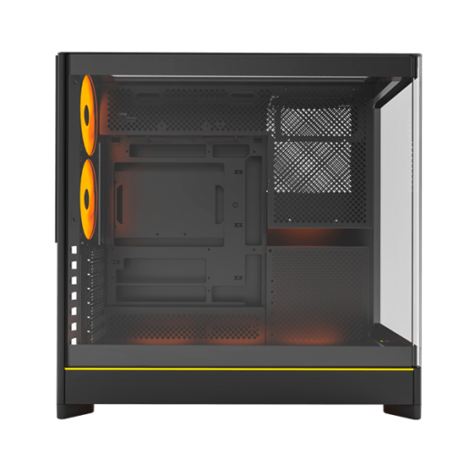 Корпус Montech HS02 PRO (B) ATX/Micro-ATX/Mini-ITX (Back-Connected MB) 2xUSB 1xType-C 1xAudio Черный