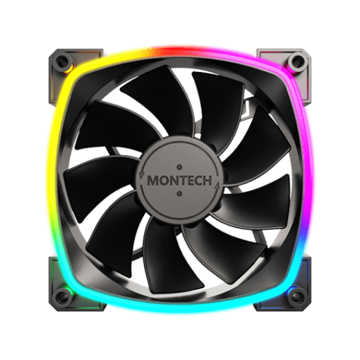Вентилятор для корпуса Montech RX120 3 in 1 Pack (B) 3x(120x120x25mm)/800-1600RPM/59CFM/Rever Черный