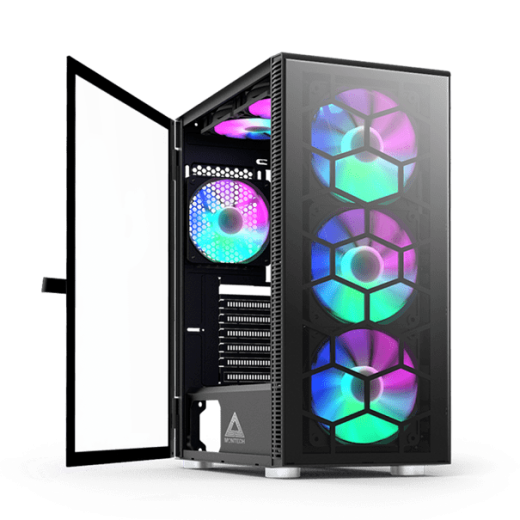 Корпус Montech X3 GLASS (B) ATX/Micro-ATX/Mini-ITX 1xUSB3.0 2xUSB2.0 1xAudio 1xMic Черный