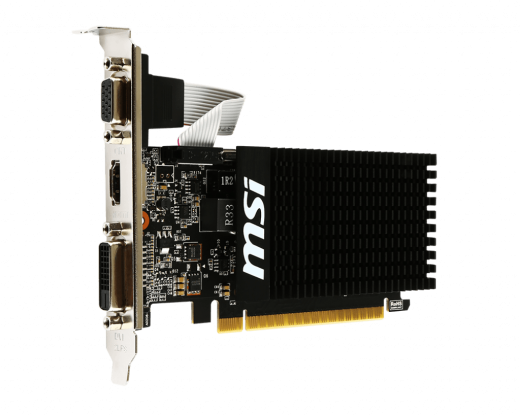 Видеокарта MSI GeForce GT 710, 2GB DDR3 64-bit 1xVGA 1xDVI 1xHDMI GT 710 2GD3H LP