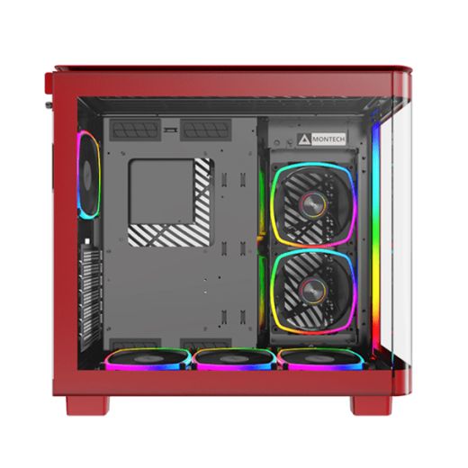 Корпус Montech KING 95 PRO (Red) ATX/Micro-ATX/Mini-ITX 2xUSB3.0 1xType-C 1xAudio 1xMic Красный