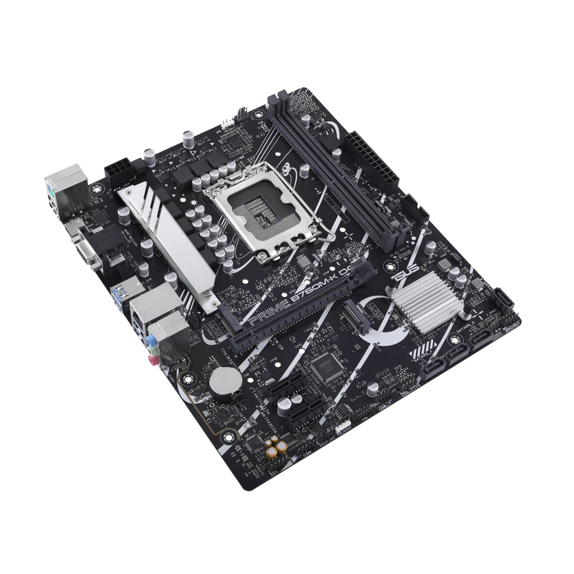 Материнская плата ASUS PRIME B760M-K D4, LGA1700 2xDDR4 4xSATA3 2xM.2 RAID VGA HDMI mATX
