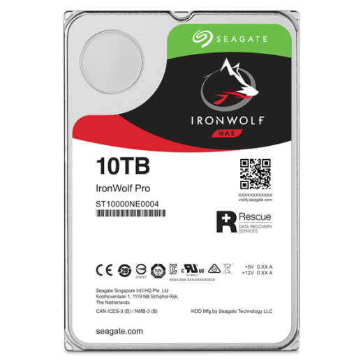 Жесткий диск для NAS систем 10Tb HDD Seagate IronWolf PRO SATA3 3.5" 7200 rpm 256Mb ST10000NT001